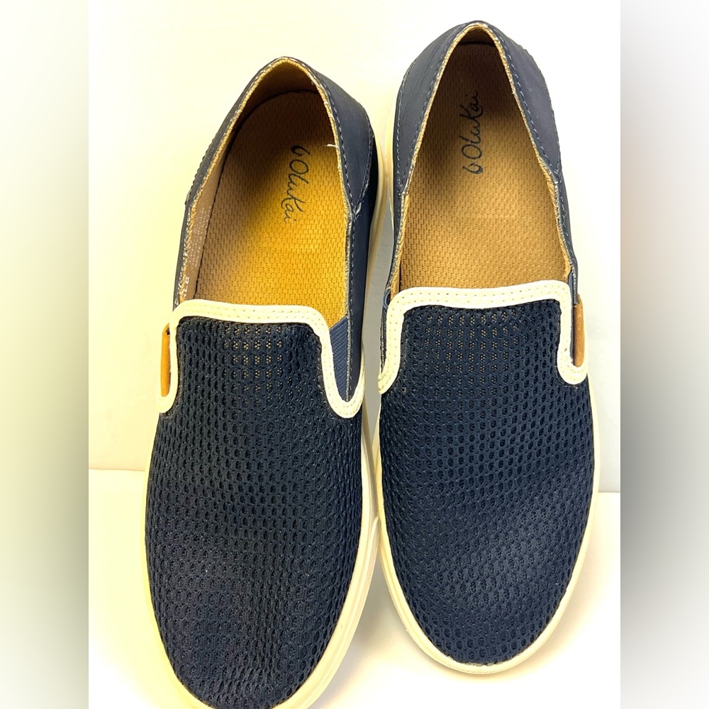 OluKai- Womens Blue Slip‎ on Shoes, Size-7, Pehuea, Pre-Owned - Picture 2 of 8